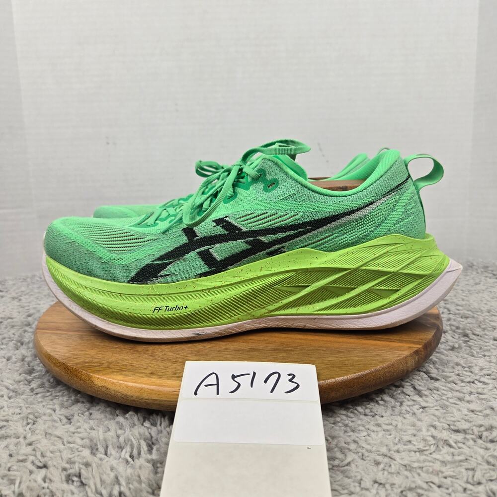 Asics Mens 11.5 Superblast 2 Ekiden Vital Green Black Athletic Road Running Shoe